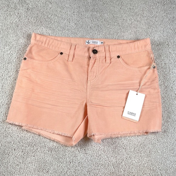 Carve Designs Corduroy Shorts Raw Hem Casual Peach Shorts‎ Size 4 - Picture 1 of 8